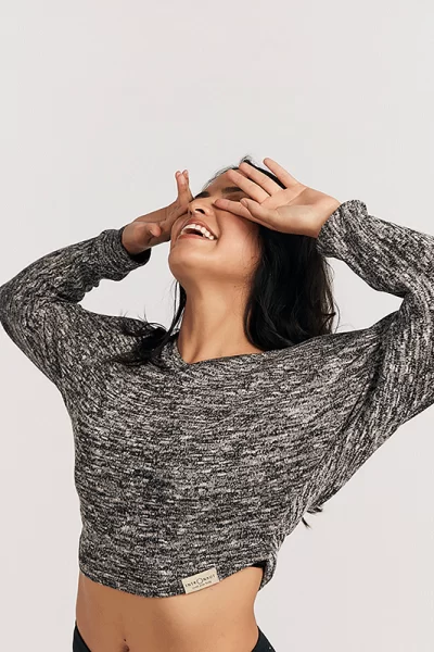 INTRONAUT Shiloh mindful cropped sweater, intentionwear garment, spiritual clothing